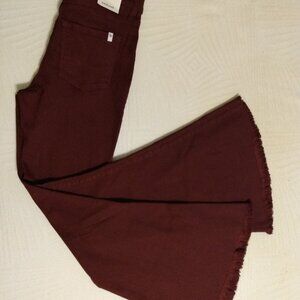 Sneak Peek Jeans Womens High Rise Flare Leg Frayed Hem 5/W27 ~ NWT